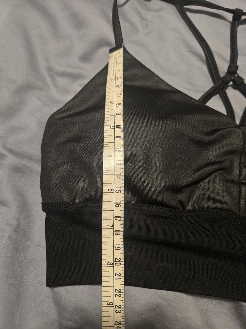 Alo YOGA Lavish Sports Bra In Glossy Black Size S - Picture 14 of 14